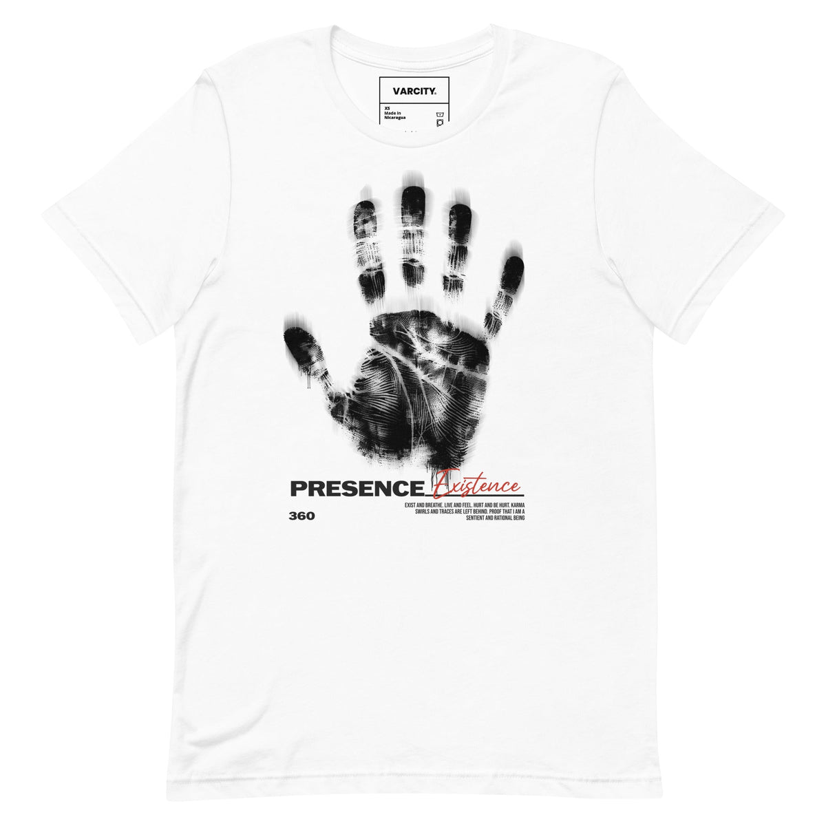 Human Element Presence Existence Premium Graphic T-Shirt White