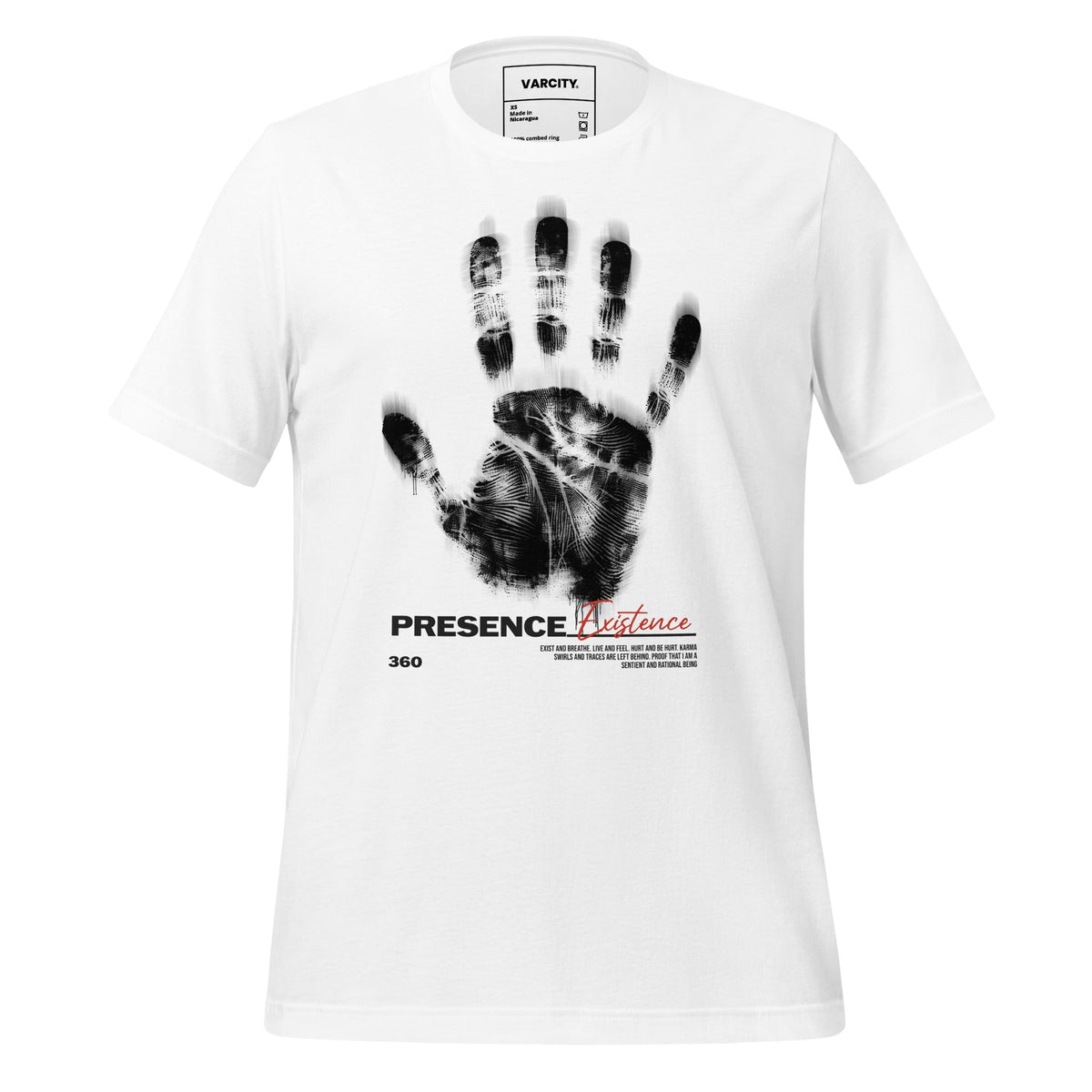 Human Element Presence Existence Premium Graphic T-Shirt White