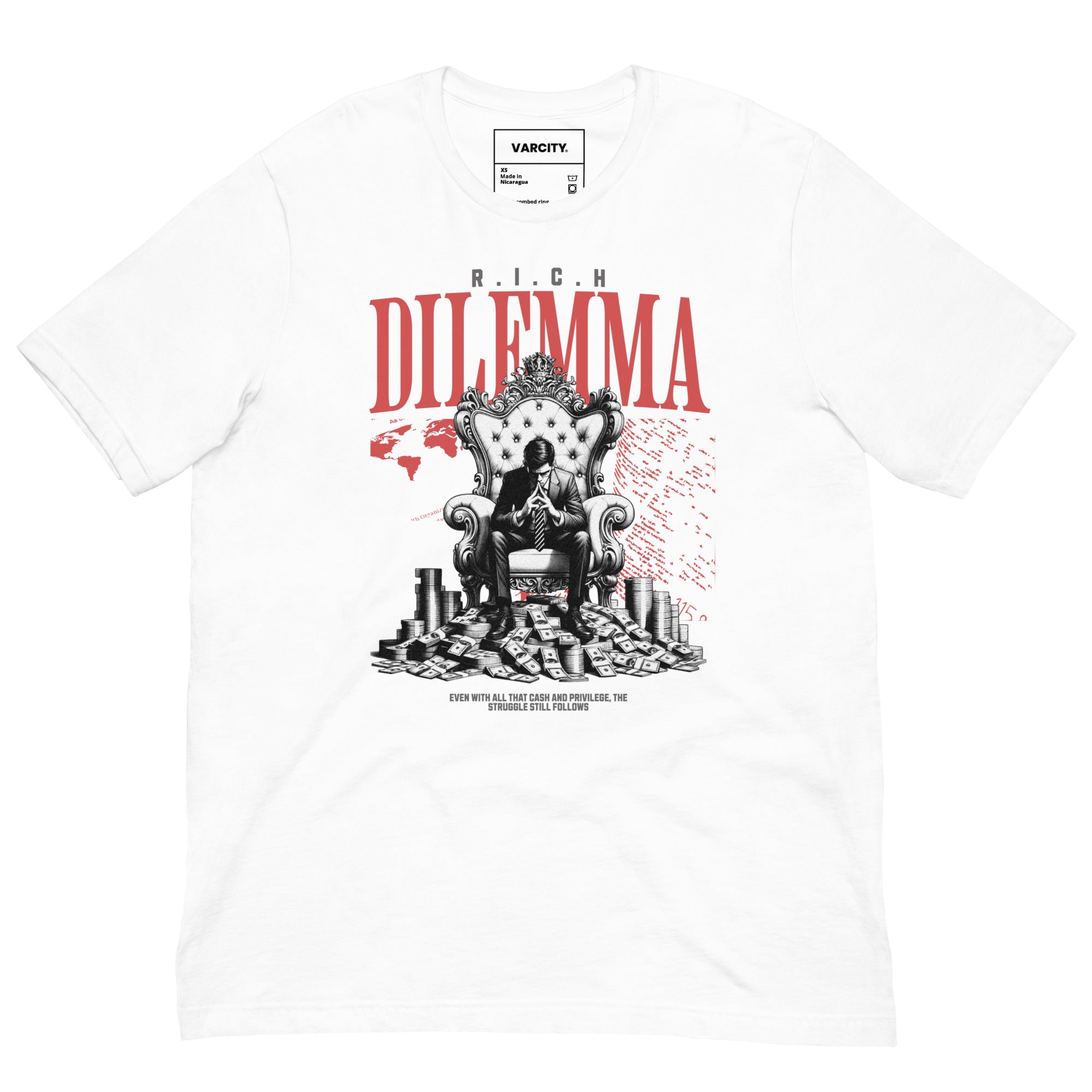 Human Element R.I.C.H Dilemma Premium Graphic T-Shirt White