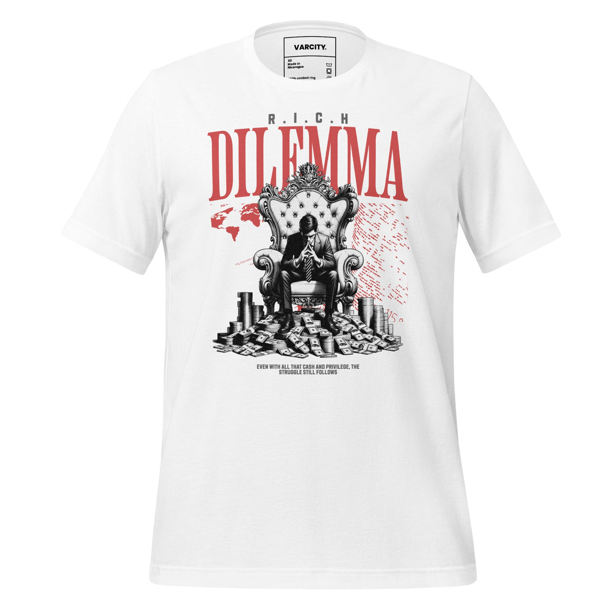 Human Element R.I.C.H Dilemma Premium Graphic T-Shirt White