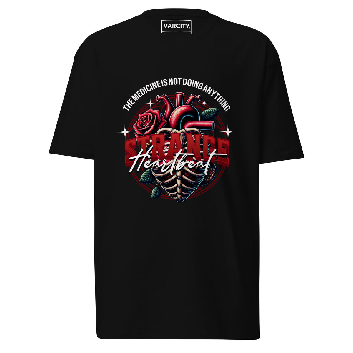 Human Element Strange Heartbeat Men’s Premium Tee Black