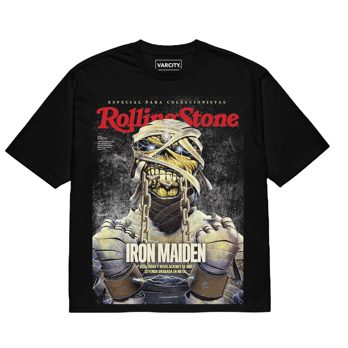 Human Element x Rolling Stones Iron Maiden Premium Graphic Tee Black