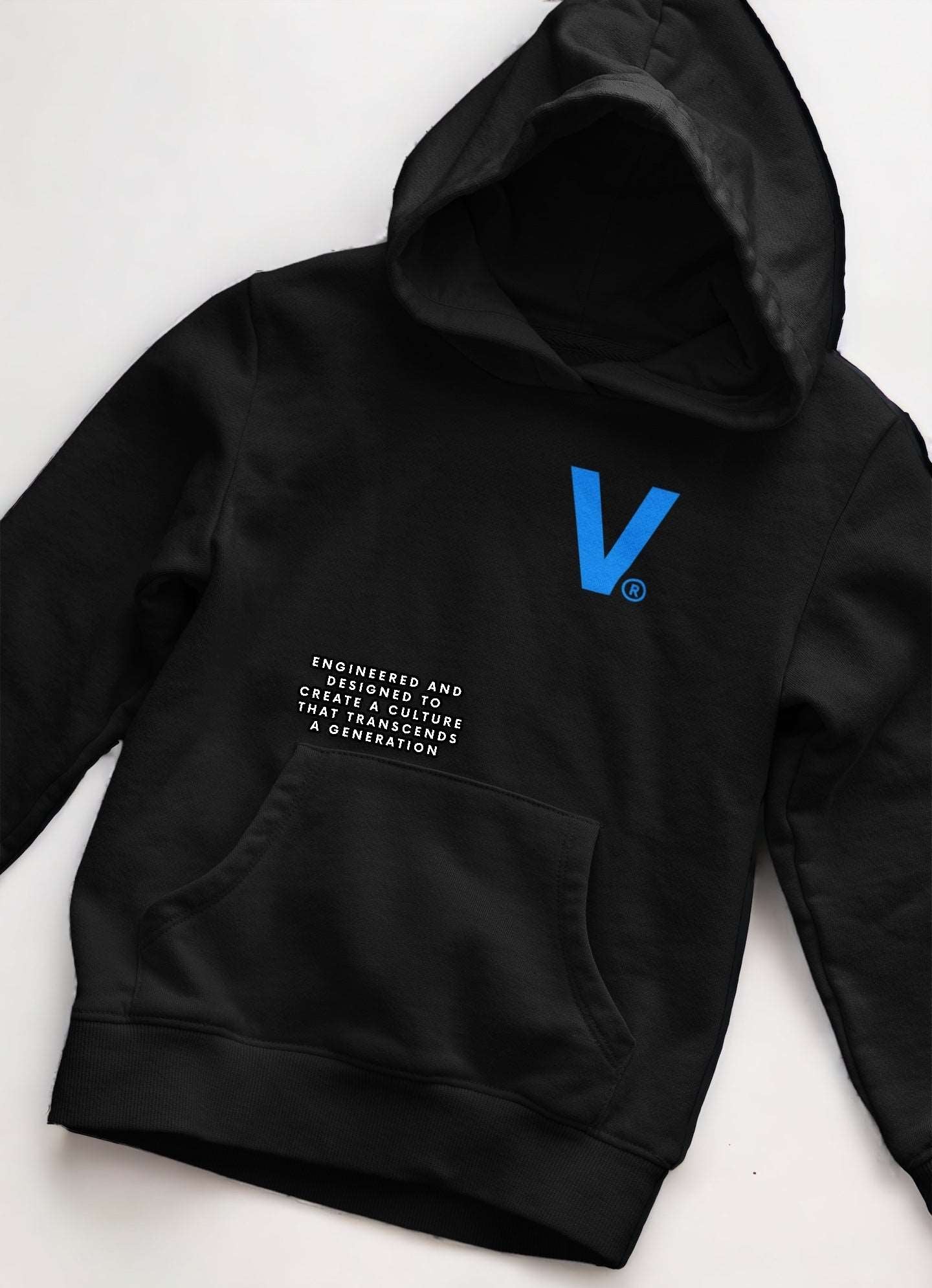 Iconic V logo Hoodie Blk/Royal