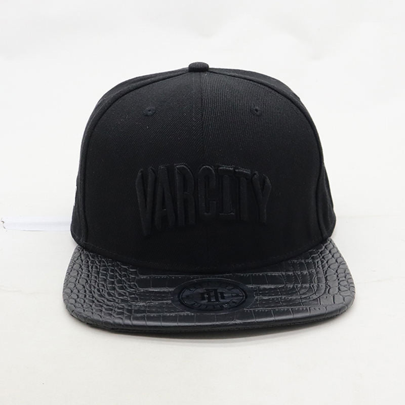 Signature Varcity ® Crocodile Brim Adjustable Cap Black