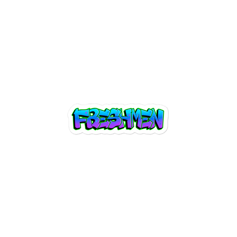 Freshmen Graffiti Logo Bubble-free stickers Teal