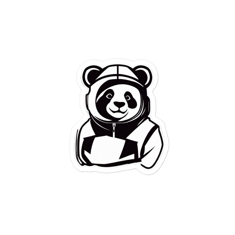 Varcity Hooded Panda Bubble-free stickers