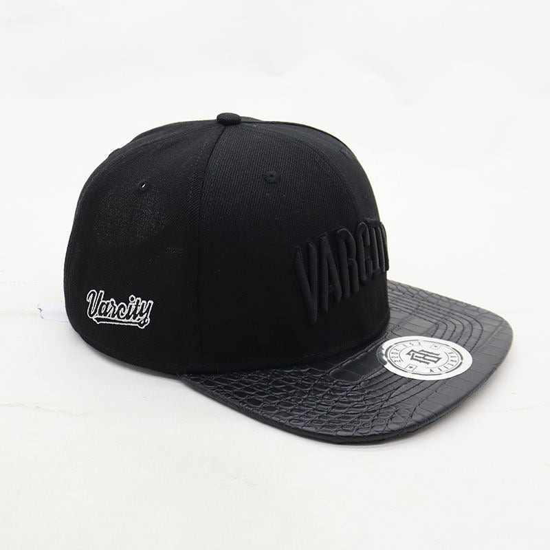 Signature Varcity ® Crocodile Brim Adjustable Cap Black