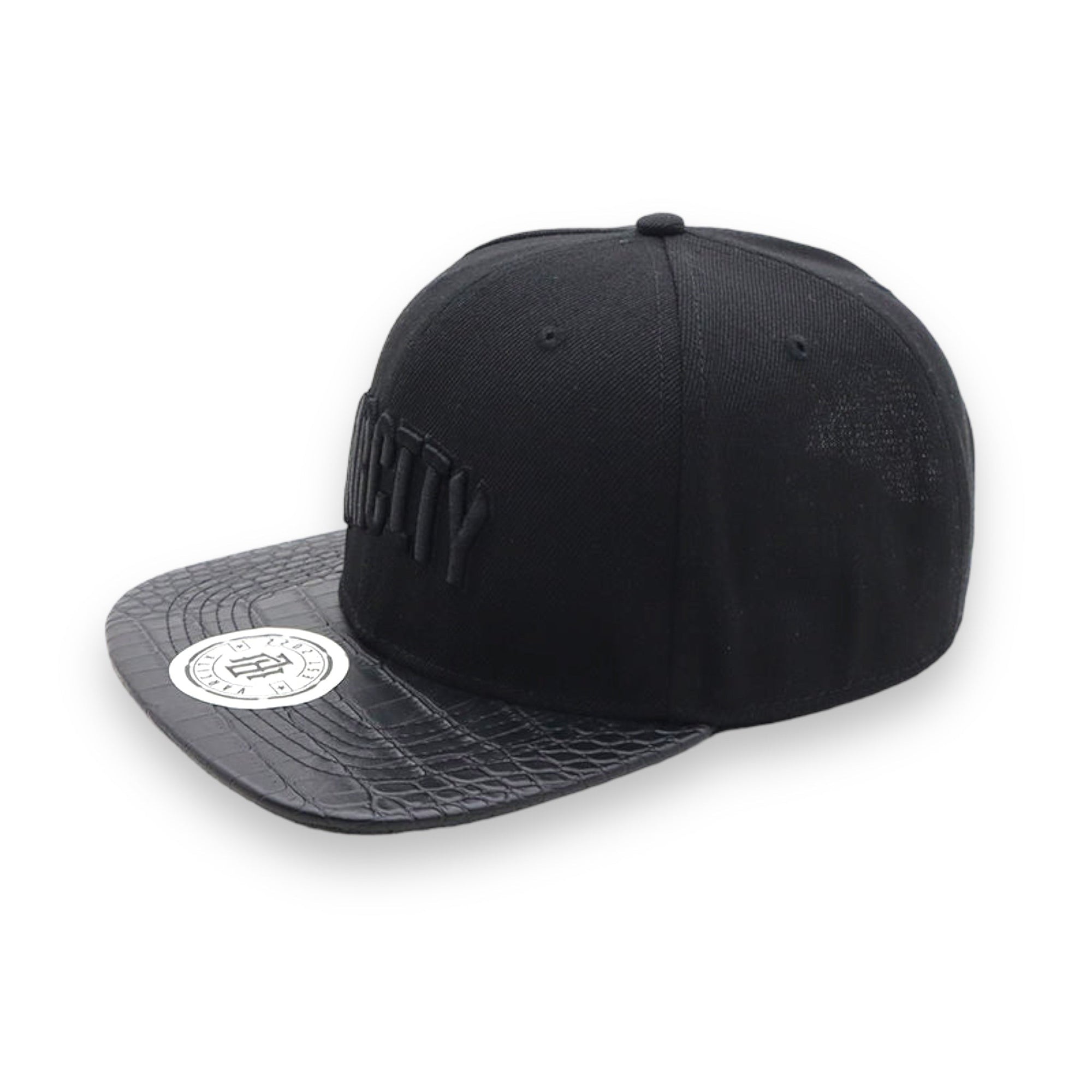 Signature Varcity ® Crocodile Brim Adjustable Cap Black