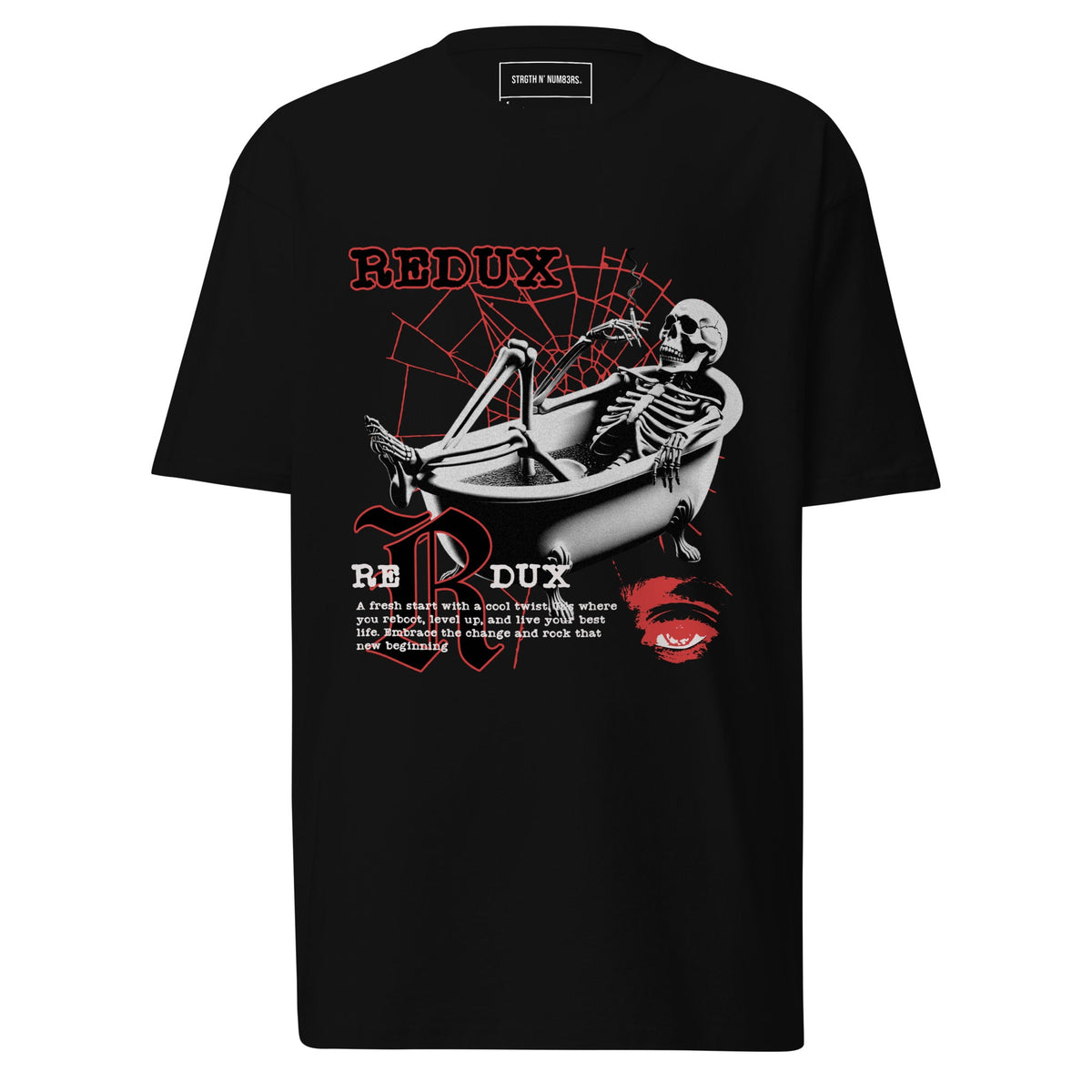 STRGTH N NUM83RS Redux Graphic Premium Heavyweight Tee Black