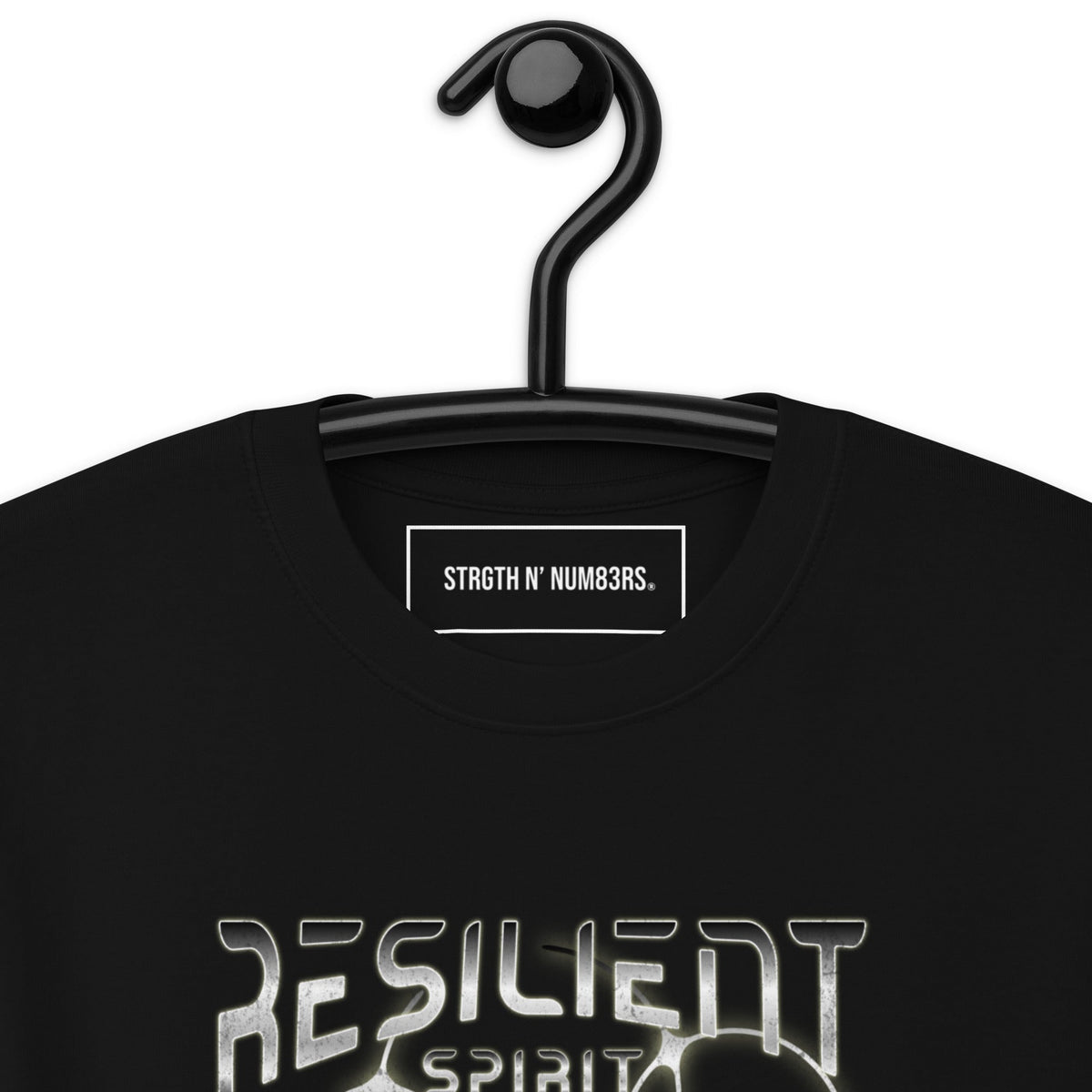 STRGTH N NUM83RS Resilient Spirit Premium Heavyweight Tee Black