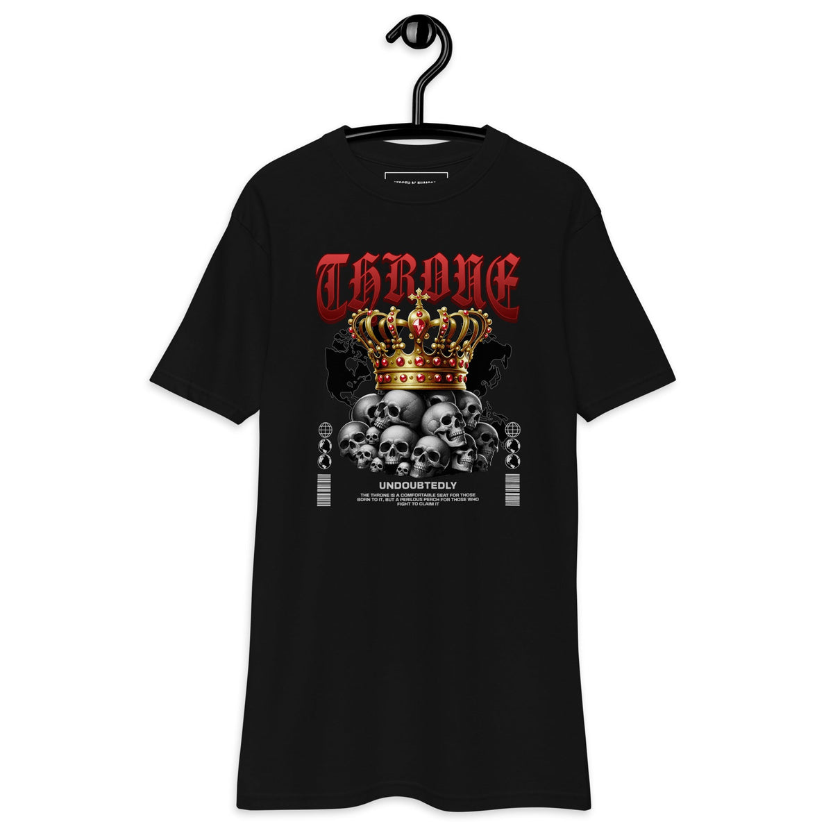 STRGTH N NUM83RS Throne Premium Heavyweight Tee Black