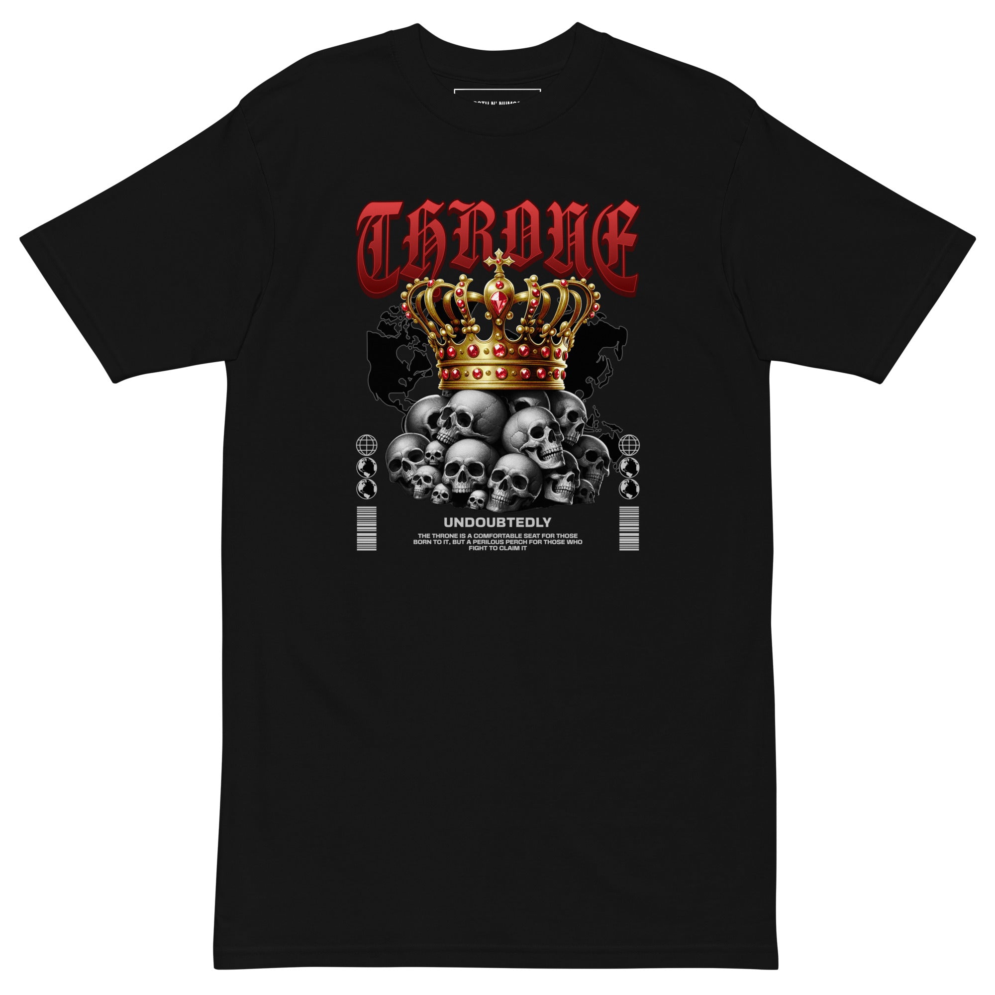 STRGTH N NUM83RS Throne Premium Heavyweight Tee Black