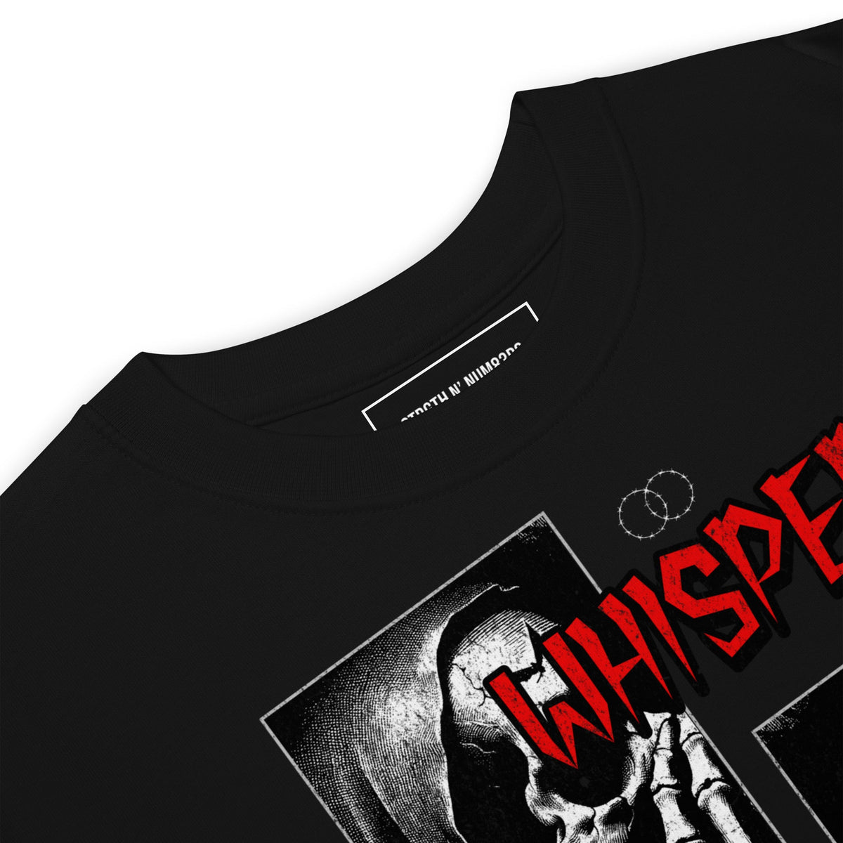 STRGTH N NUM83RS Whispers Premium Graphic Tee Black