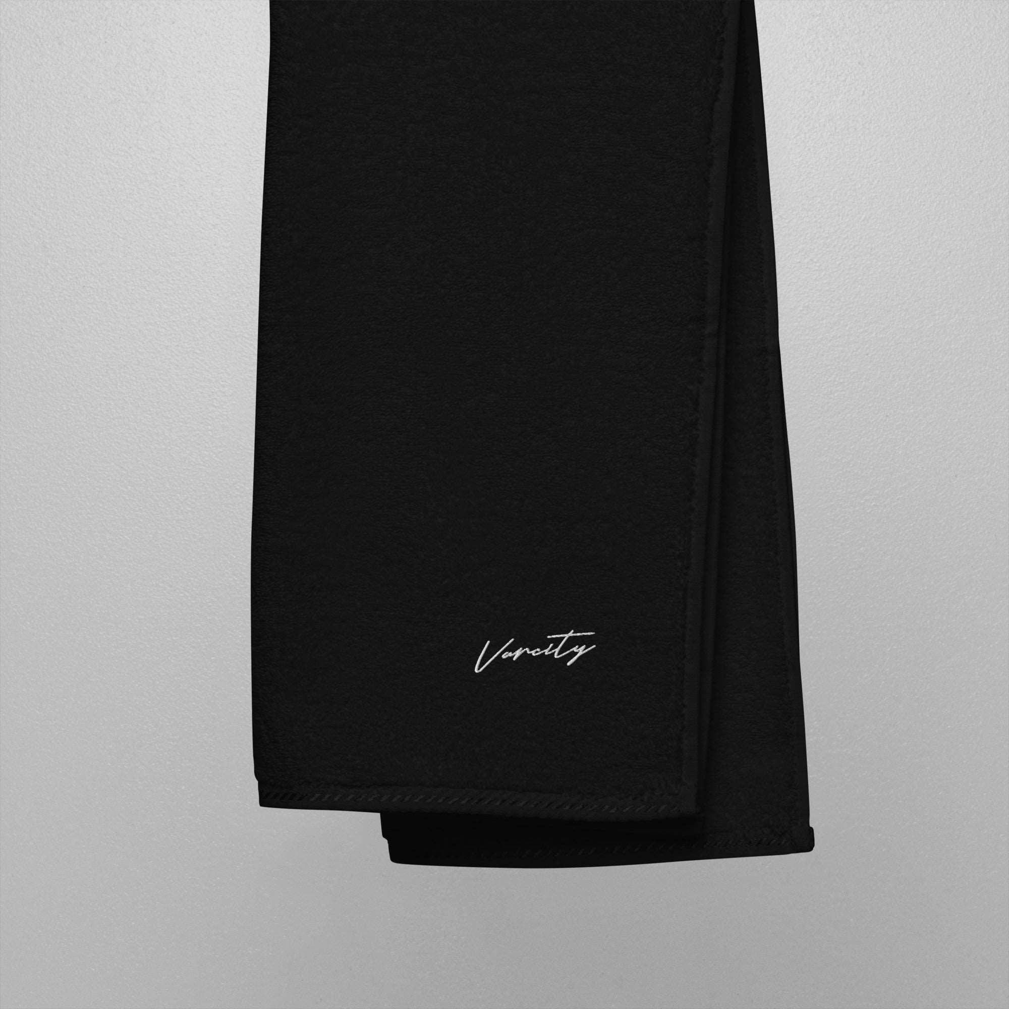 Varcity Unlimited Turkish cotton towel black