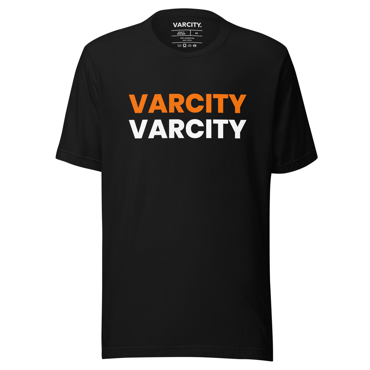 Varcity Double Logo Unisex Tee Black