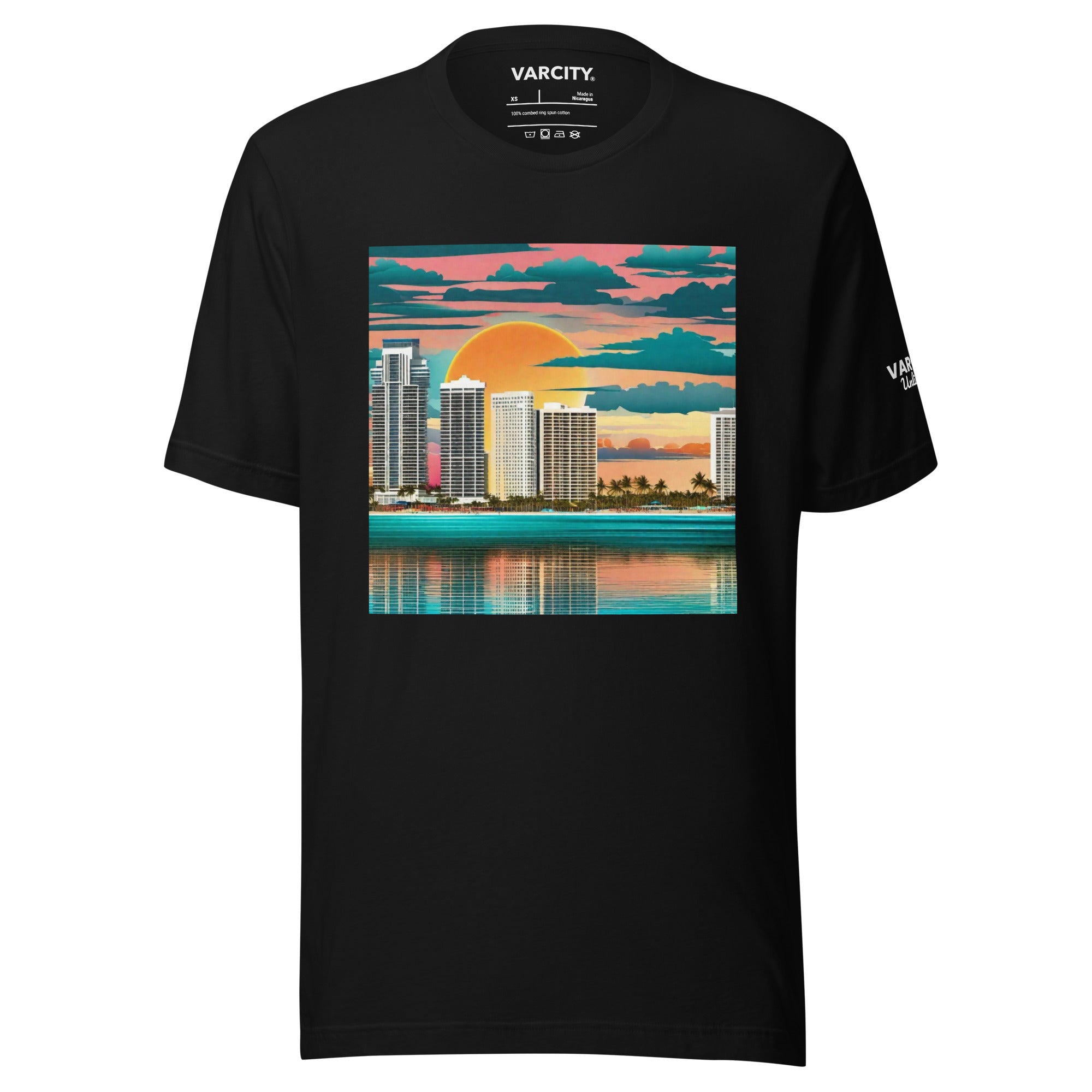 Varcity Miami Vibes Unisex Graphic T-Shirt