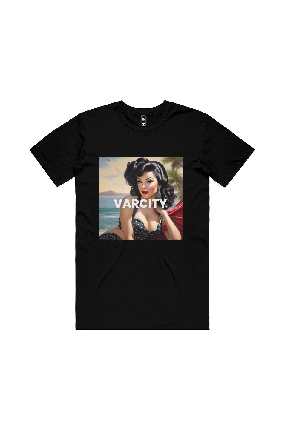 Varcity 1953 Centerfold Epic Graphic T Shirt Black