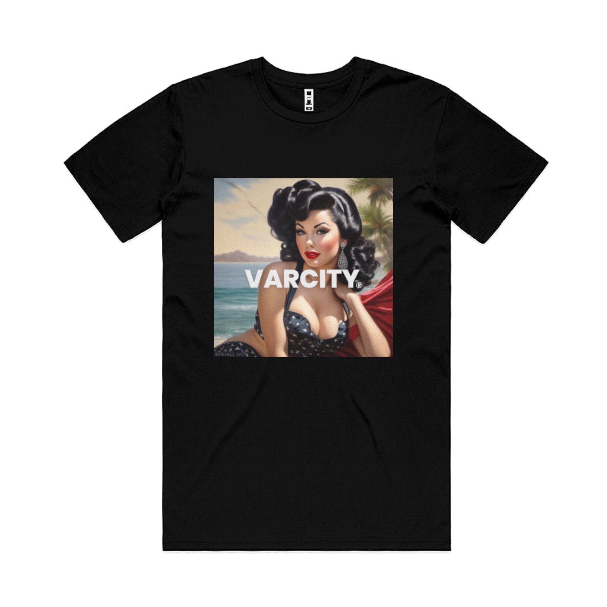 Varcity 1953 Centerfold Epic Graphic T Shirt Black