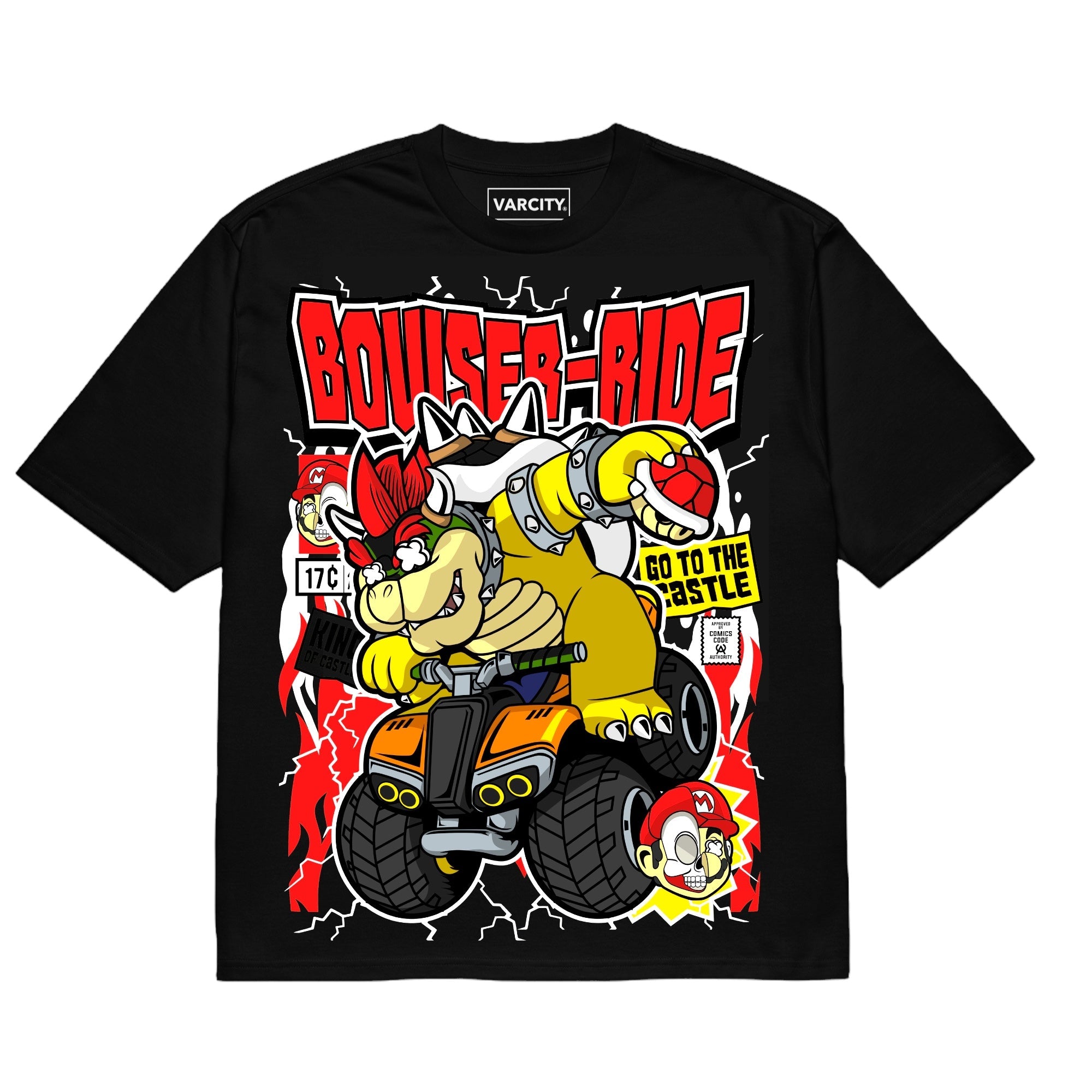 Varcity Bowser Pop Art Premium Tee Black