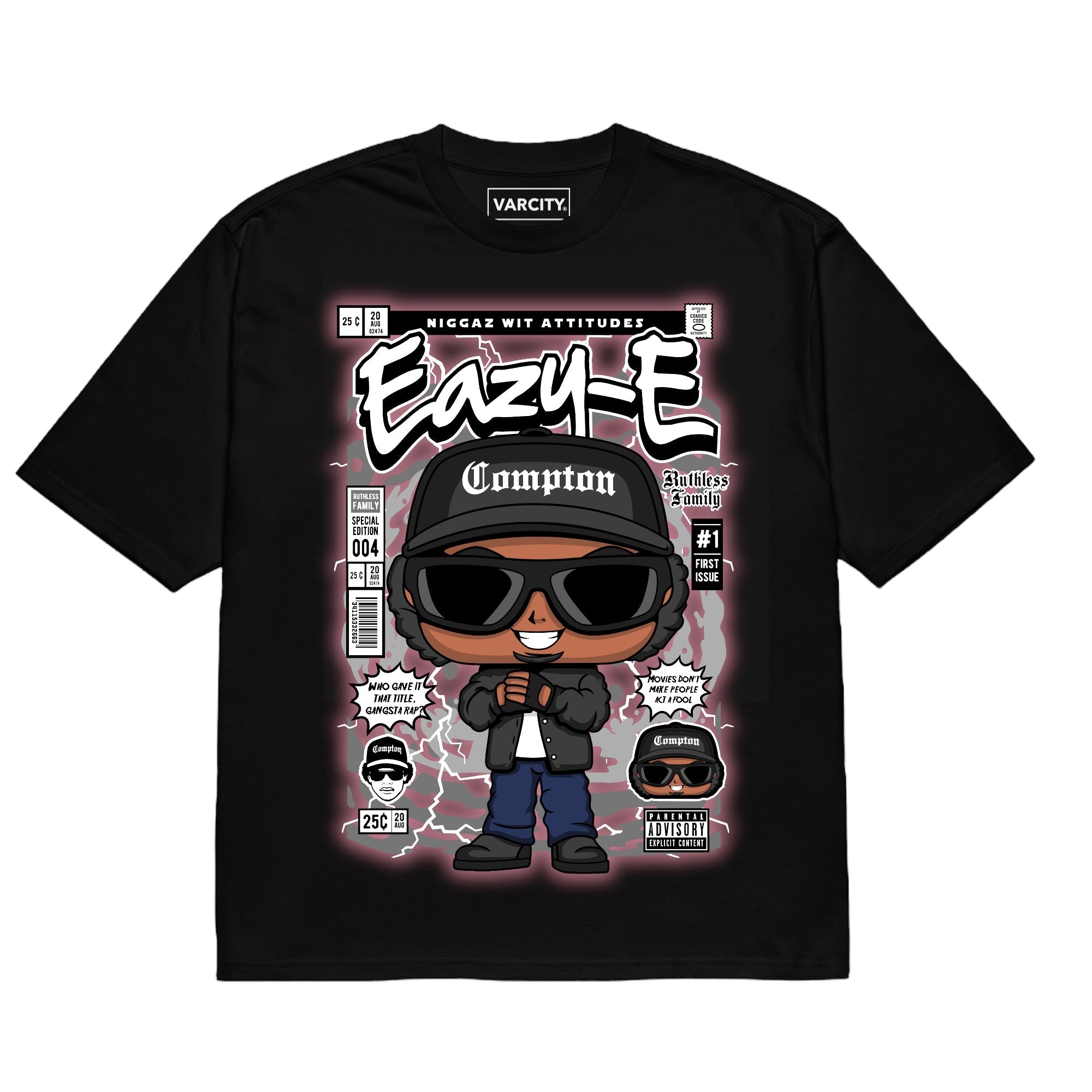 Varcity Eazy-E Pop Art Premium Tee Black