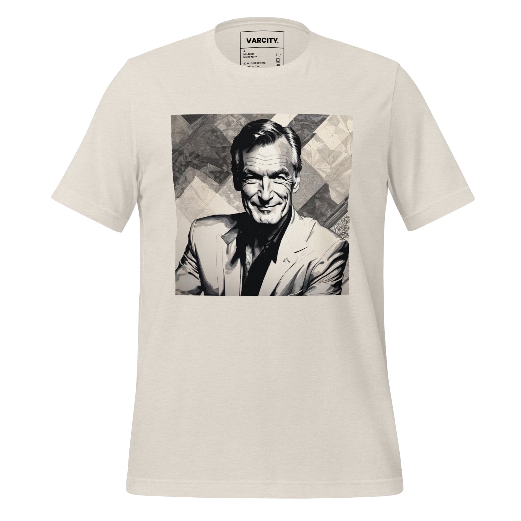 Varcity Eligible Gents Hef Homage T Shirt Ecru