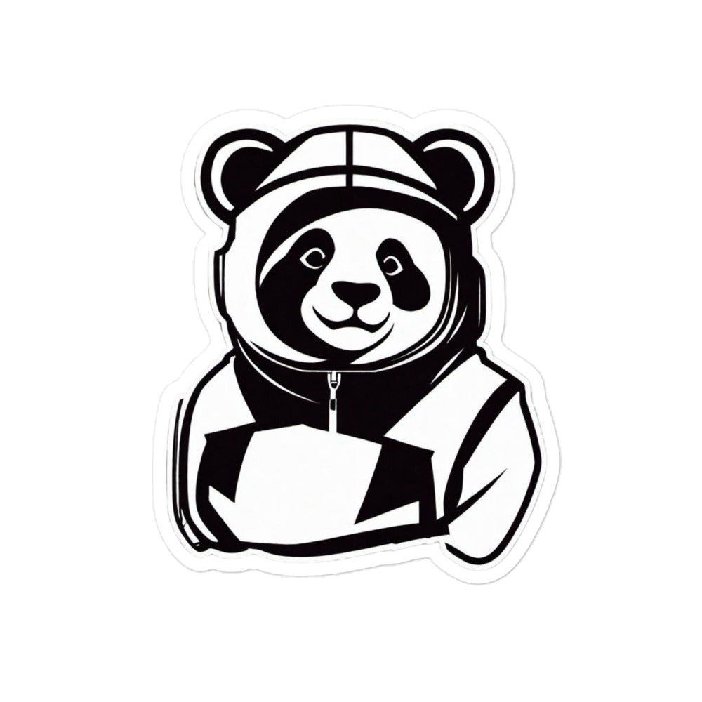 Varcity Hooded Panda Bubble-free stickers