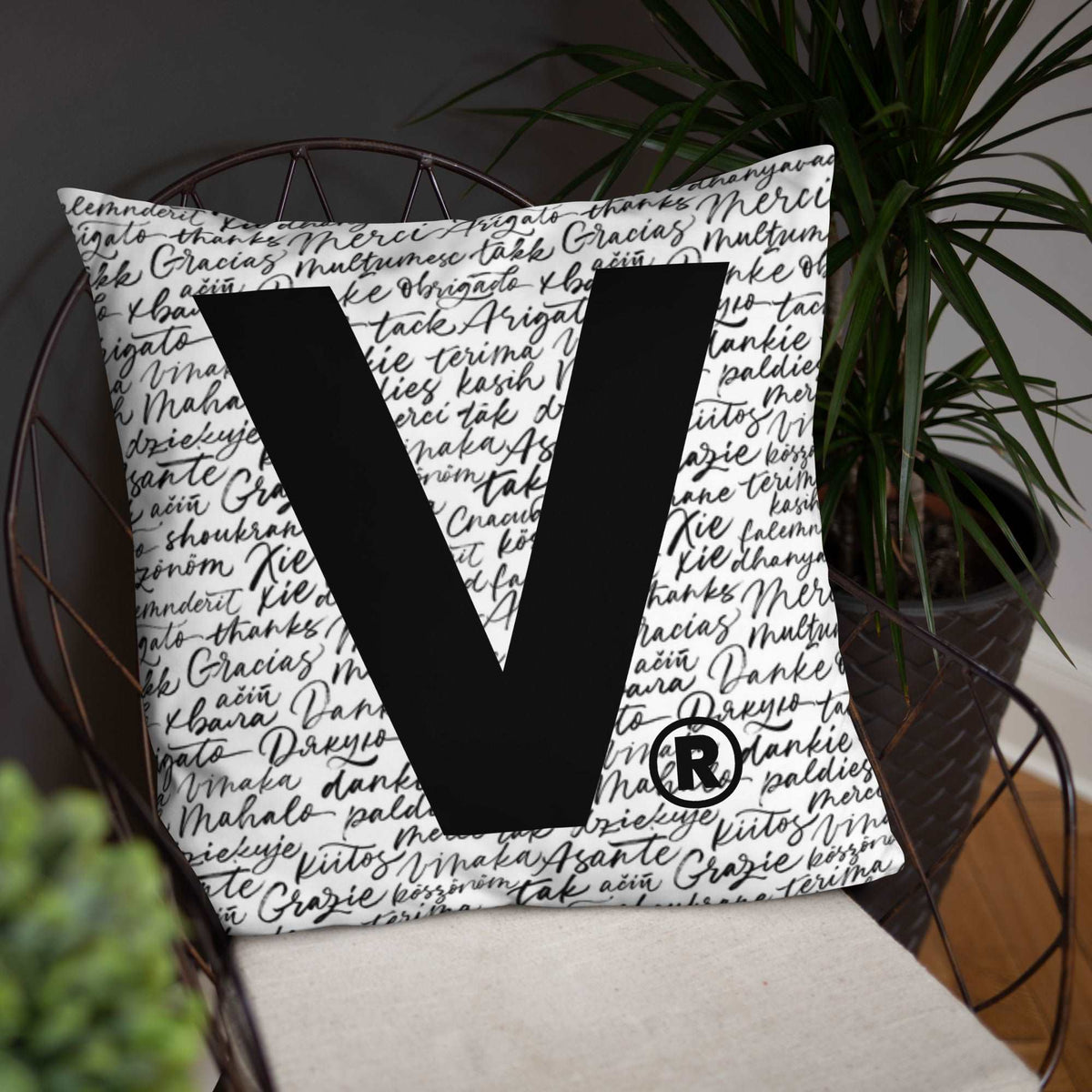 Varcity Iconic V Decorative Accent Pillow