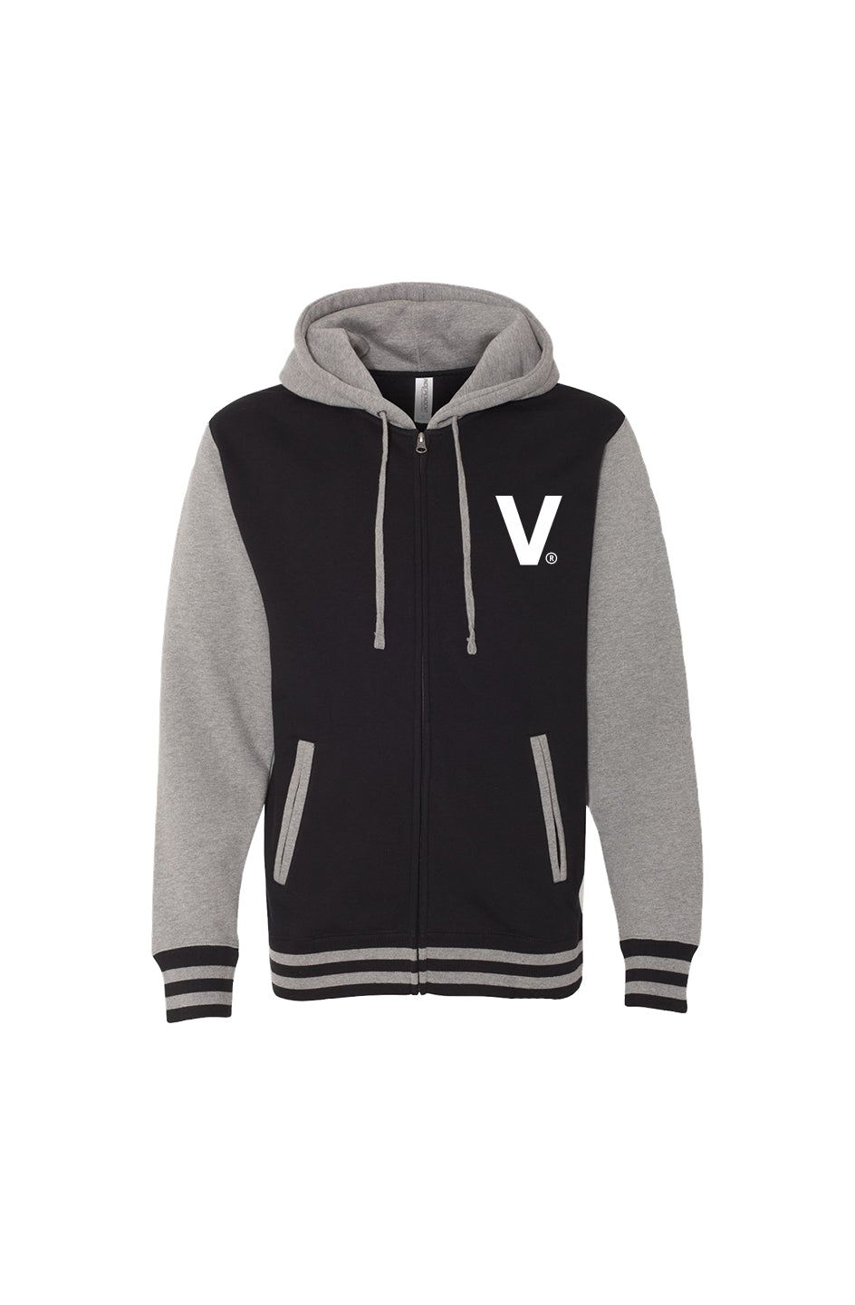 Varcity Iconic V Heavyweight Varsity Zip Hoodie Black/Grey