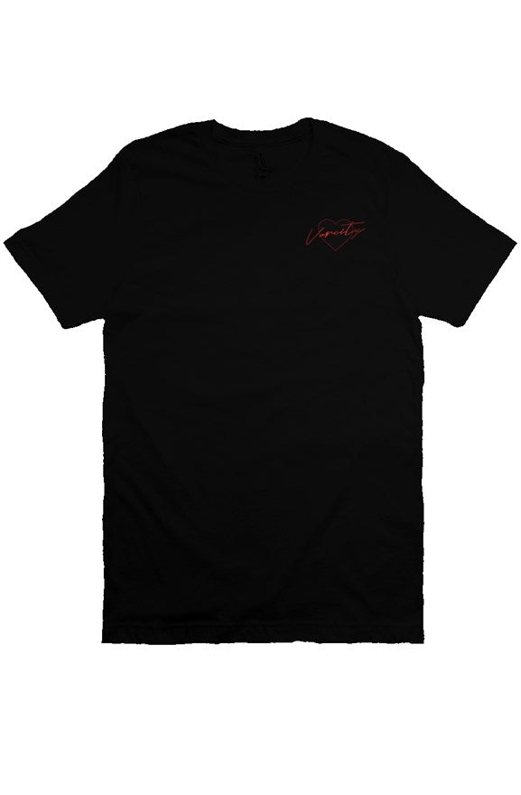 Varcity ® Croise Mon Coeur Embroidered Logo Tee Black