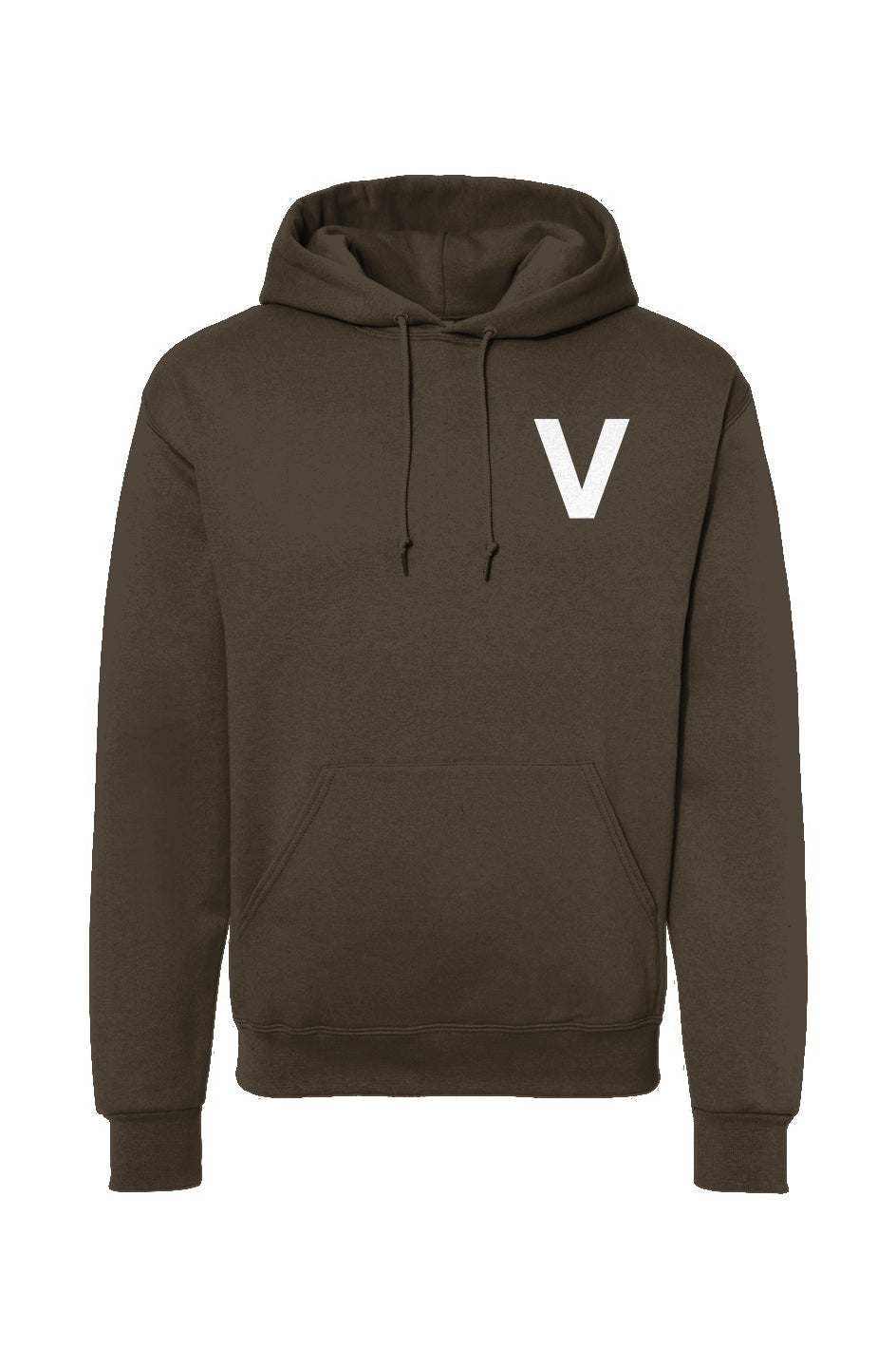 Varcity ® Fundamentals Embroidered V Logo Hoodie Chocolate