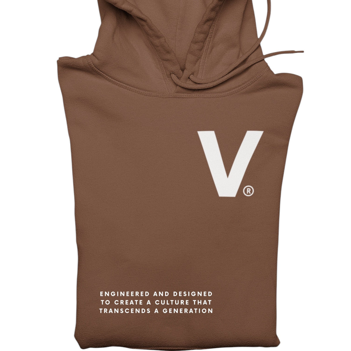 Varcity ® Fundamentals Iconic V Logo Vision Statement Hoodie Walnut