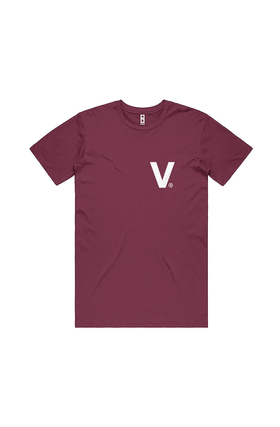 Varcity ® Fundamentals Iconic V  LT Logo T Shirt Burgundy 