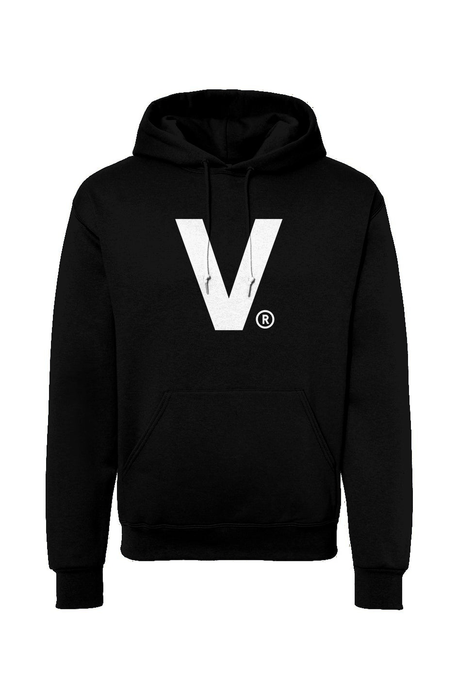 Varcity ® Iconic V Logo Pullover Hoodie Black White