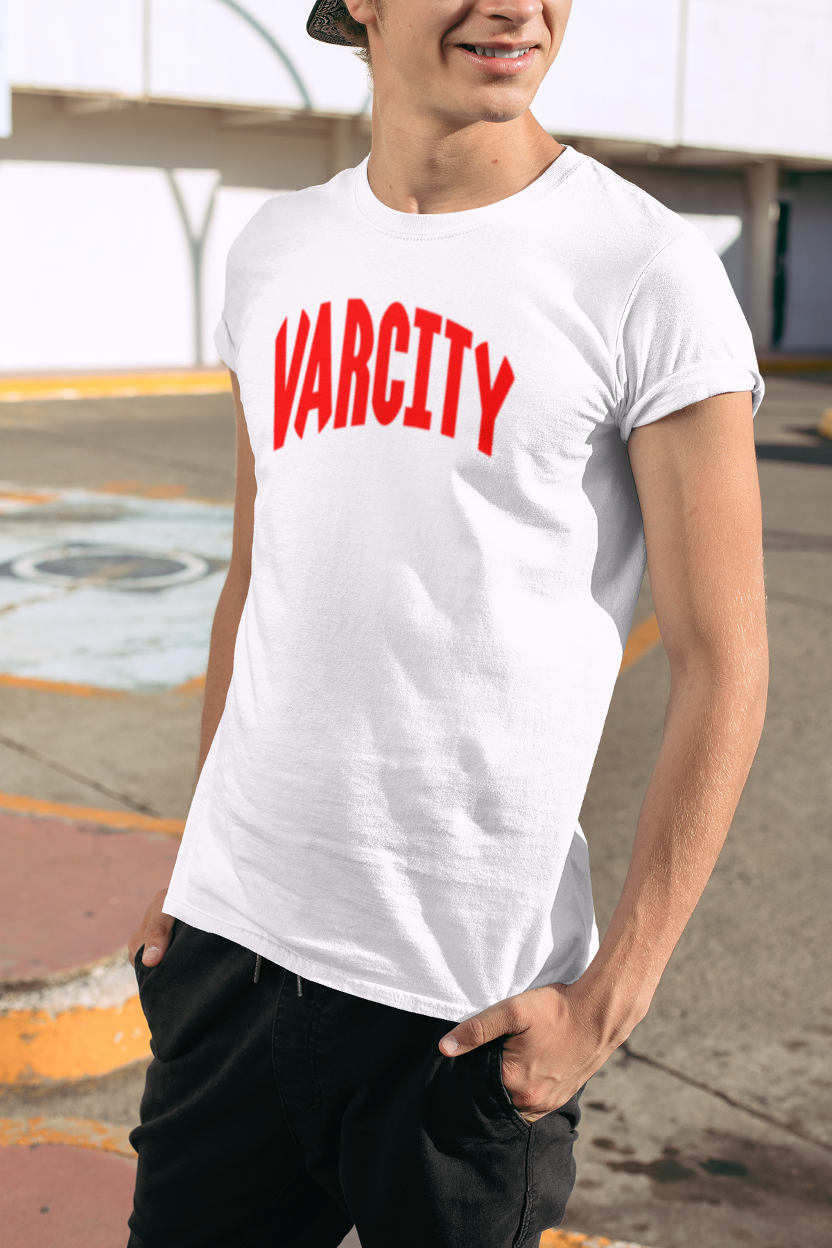 Varcity ® Red OG Logo Tee White