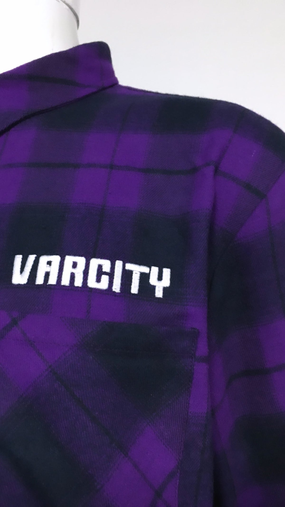 Varcity ® Statement Check Flannel PurpleBlack