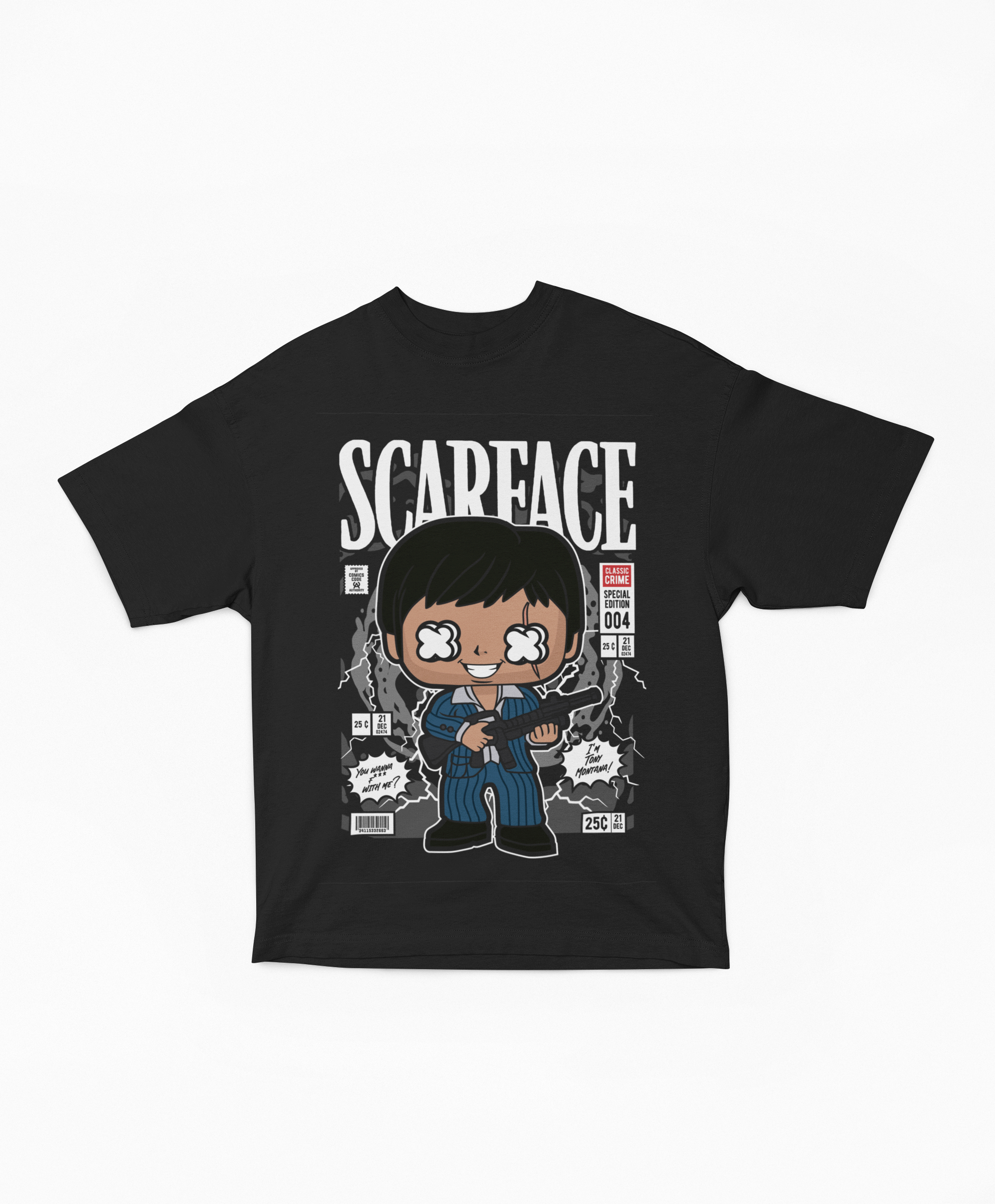 Varcity Scarface Pop Art Premium Tee Black