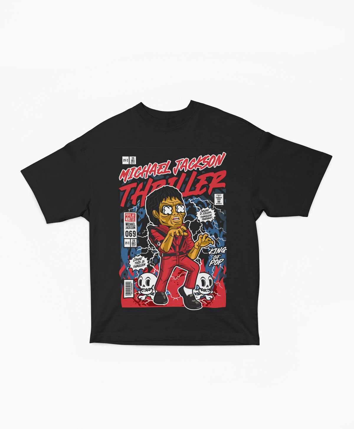 Varcity Thriller Pop Art Premium Tee Black