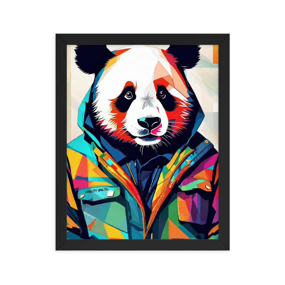 Varcity Unltd Framed Panda Poster - Black / 11″×14″