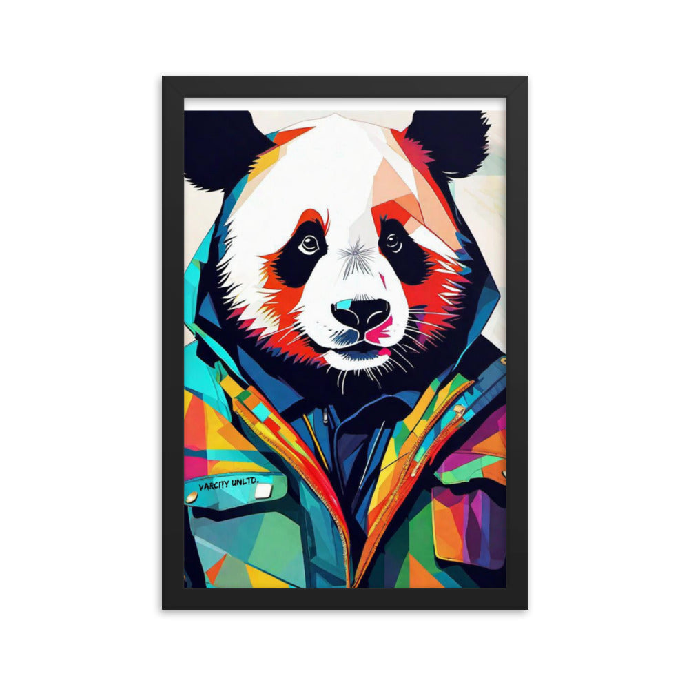 Varcity Unltd Framed Panda Poster - Black / 12″×18″