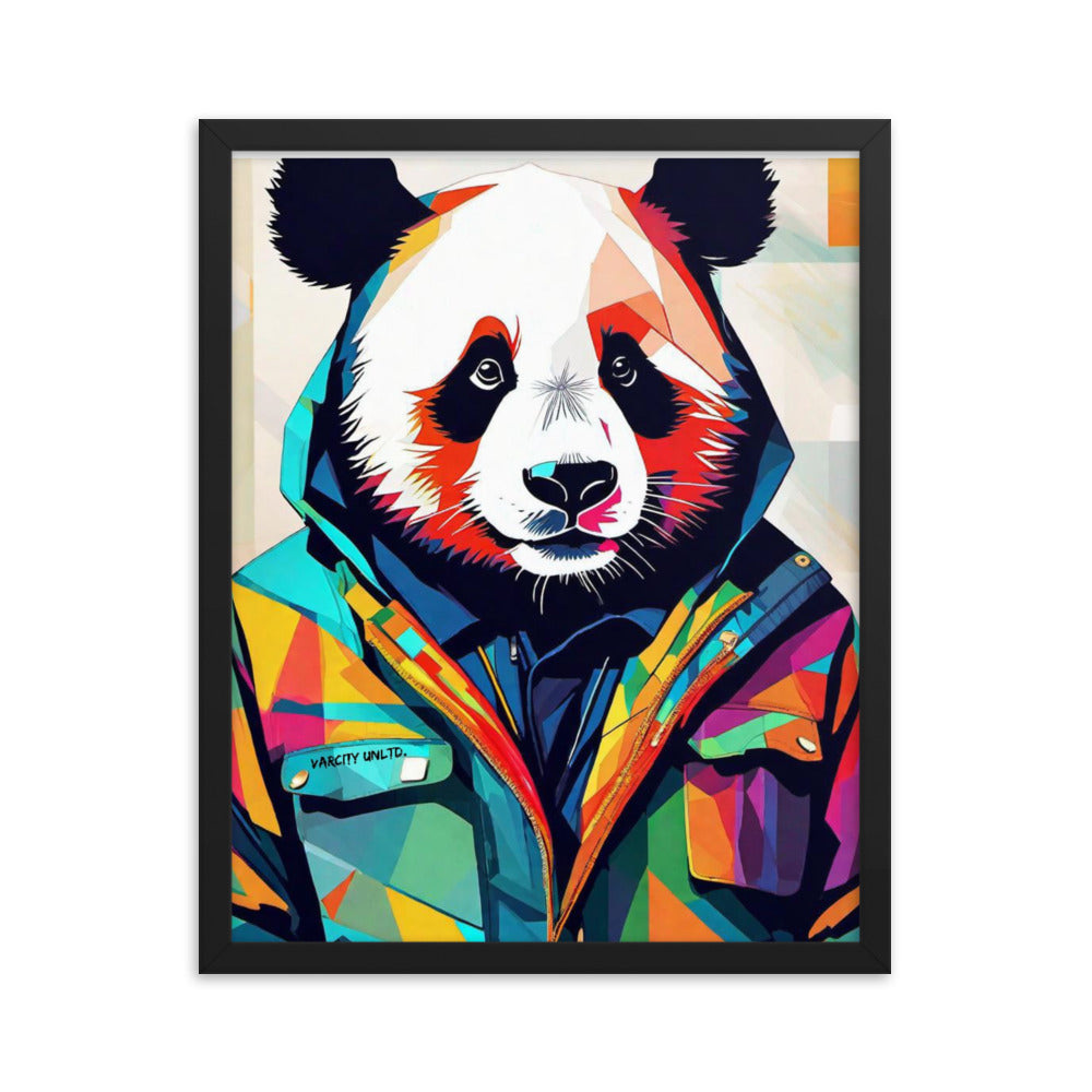 Varcity Unltd Framed Panda Poster - Black / 16″×20″