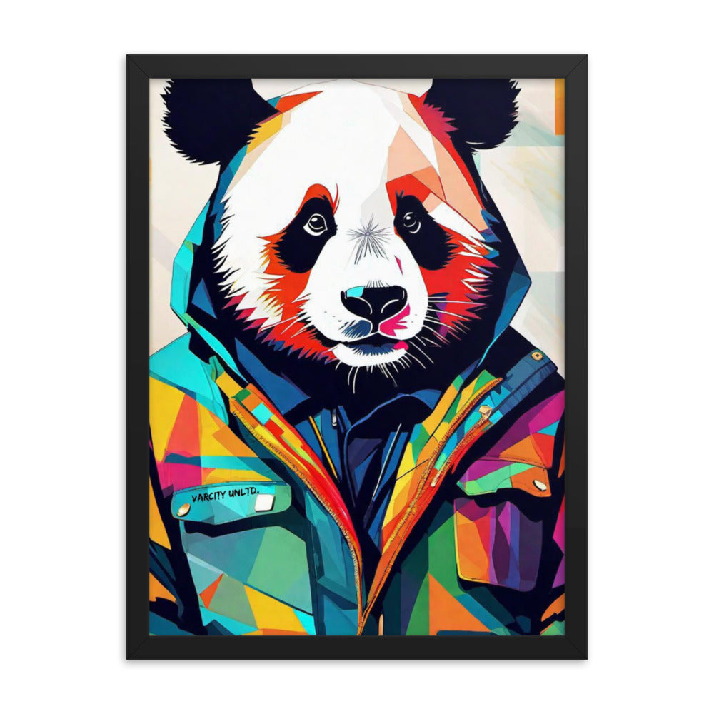 Varcity Unltd Framed Panda Poster - Black / 18″×24″