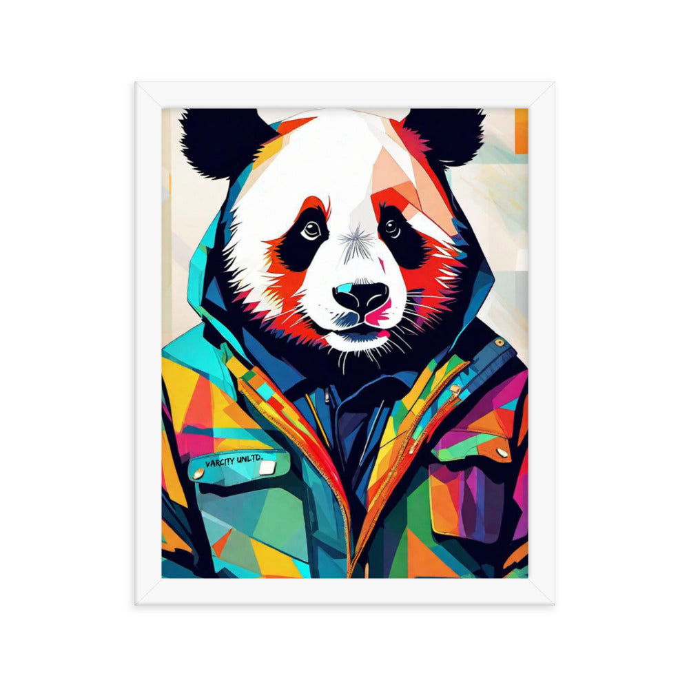 Varcity Unltd Framed Panda Poster - White / 11″×14″