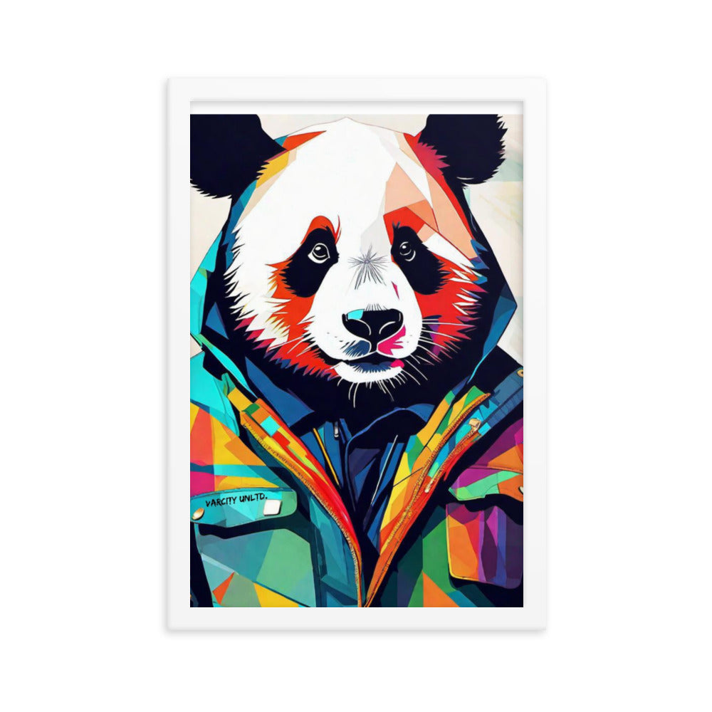 Varcity Unltd Framed Panda Poster - White / 12″×18″