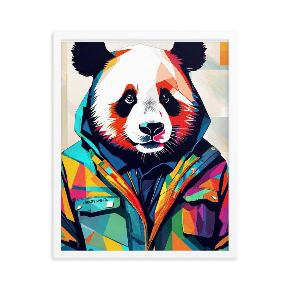 Varcity Unltd Framed Panda Poster - White / 16″×20″