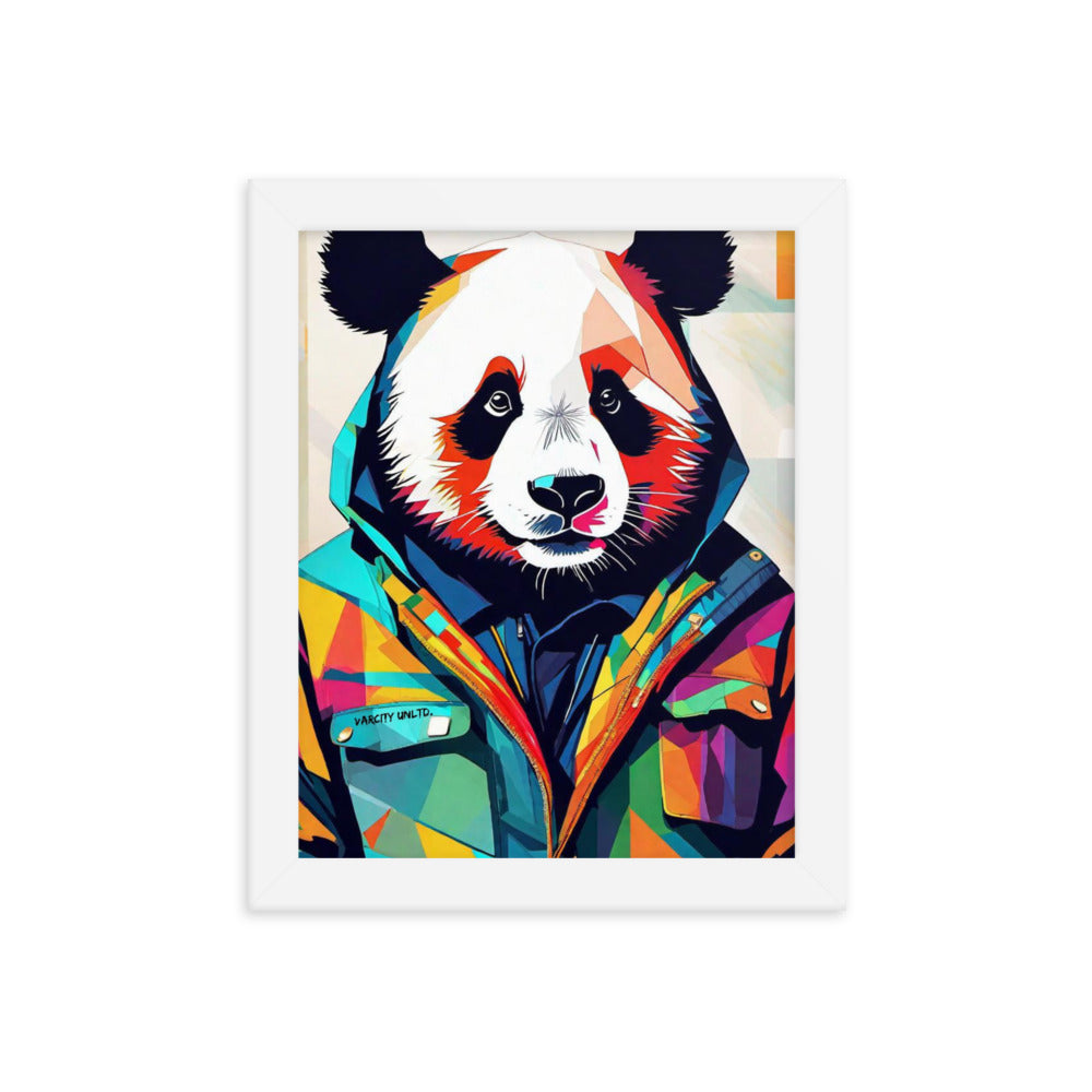 Varcity Unltd Framed Panda Poster - White / 8″×10″