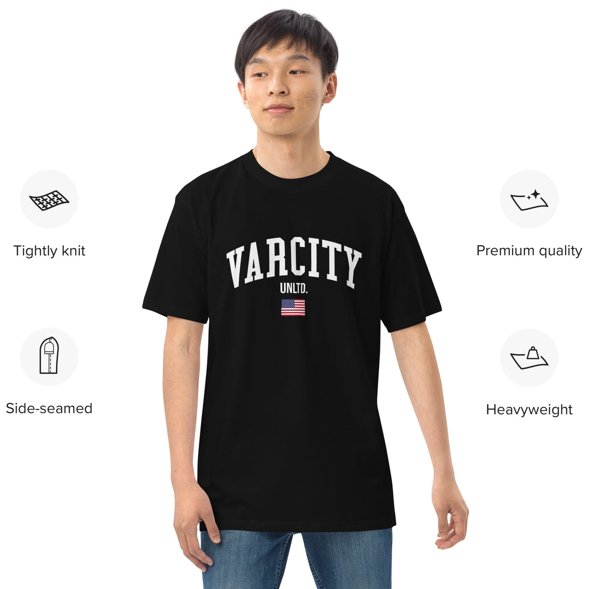 Varcity Unltd. Men’s Premium Tee Black