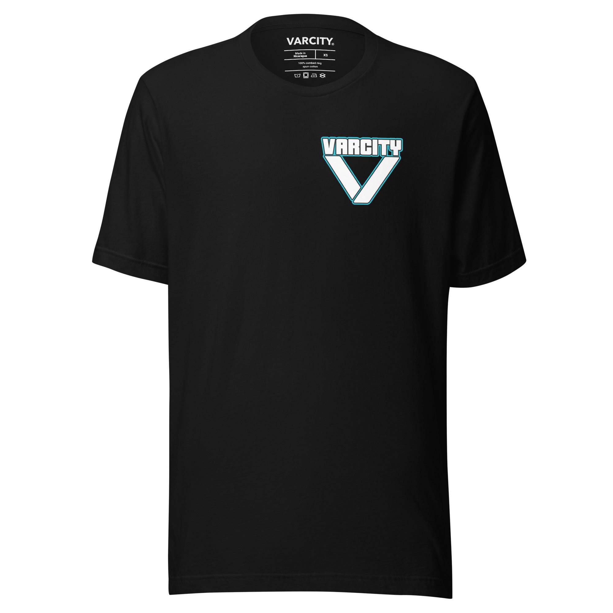 Varcity Unltd Street Logo Unisex Tee Black-Teal - XS