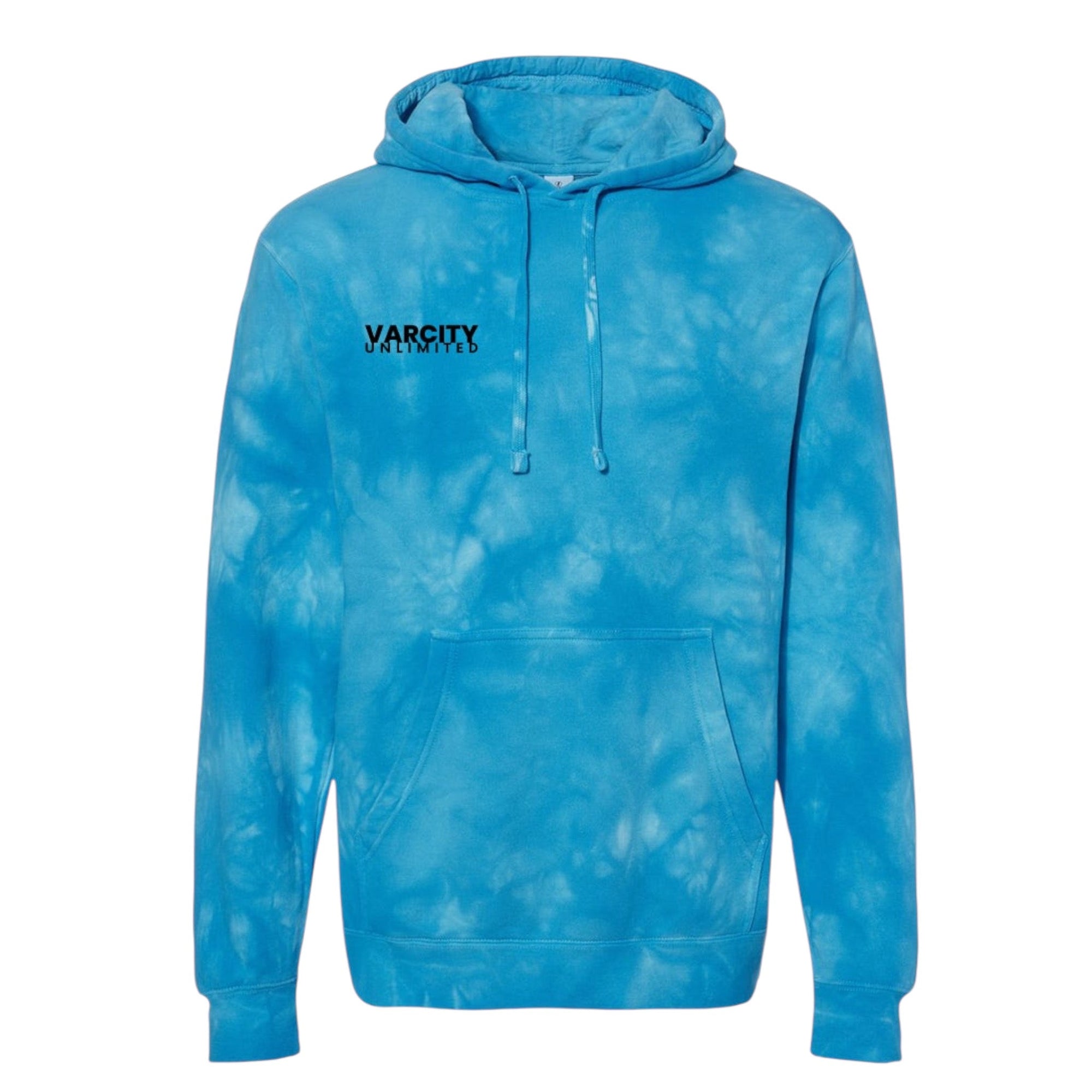 Varcity Unltd Tie Dye Aqua Blue Hoodie - hoodies