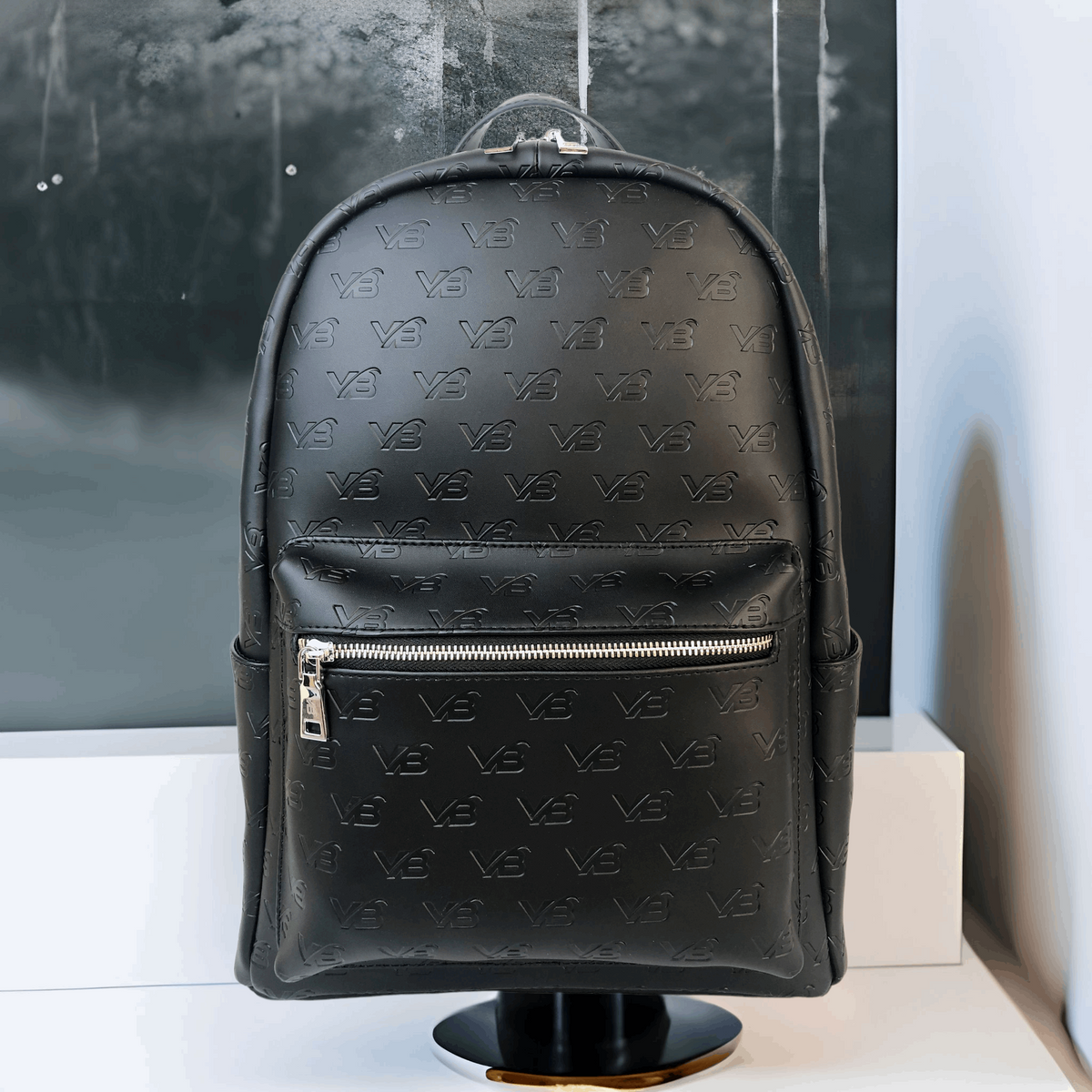 Varcity VB Embossed Monogram Leather Backpack