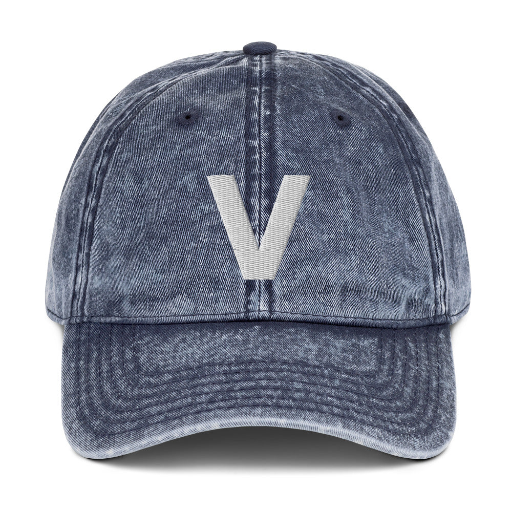 Varcity Vintage Denim Cotton Twill Dad Hat Denim